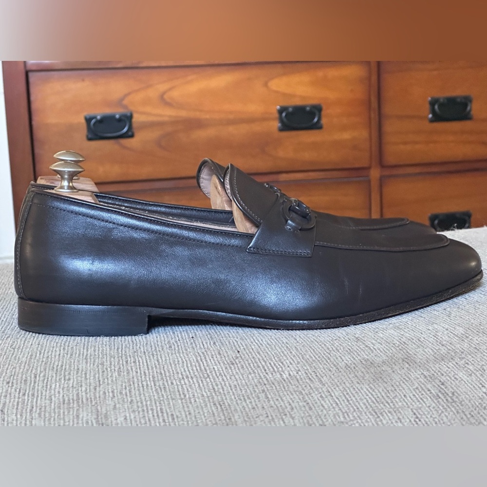 Salvatore Ferragamo Gancini Brown Leather Men’s Dress Loafers Shoe Size 11.5 D - Picture 10 of 15